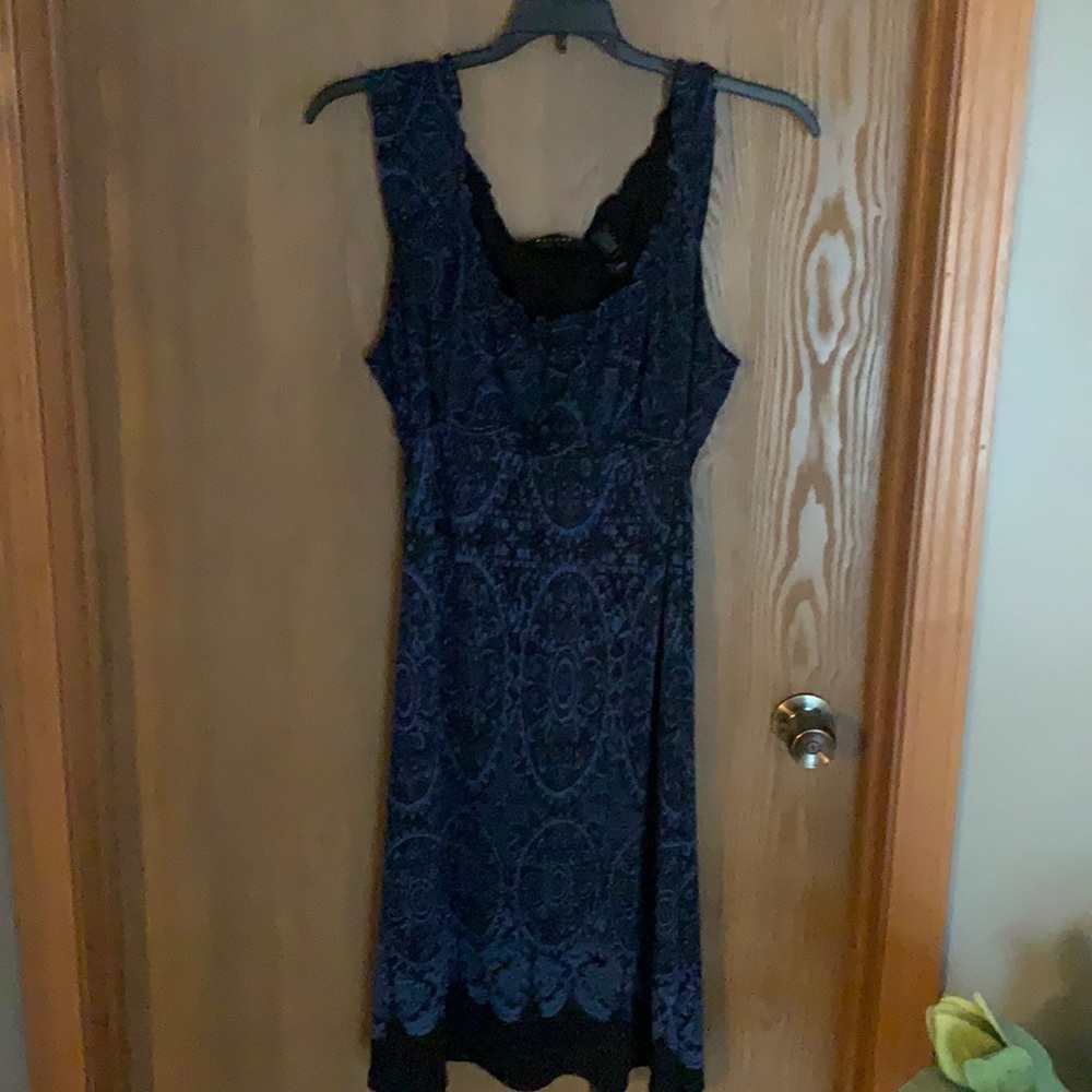 Axcess black and blue dress